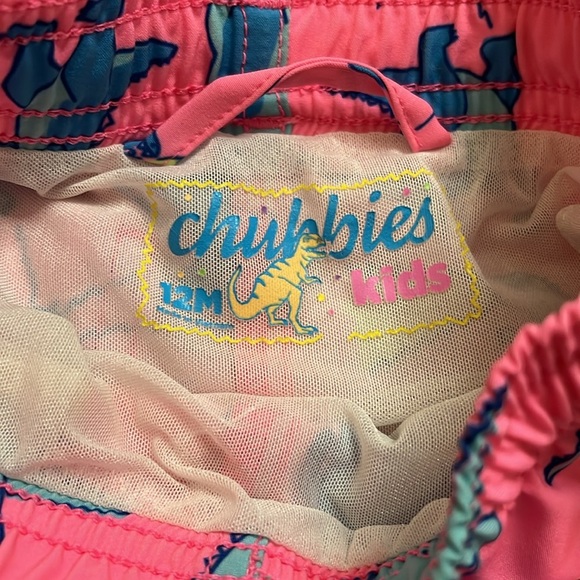 Chubbier Hot Pink Godzilla Baby Boy Swim Trunks Size 12 months - Picture 3 of 7